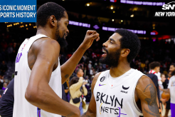 Today’s Iconic Moment in NY Sports History:  NBA megastars Kevin Durant and Kyrie Irving team up and join the Brooklyn Nets