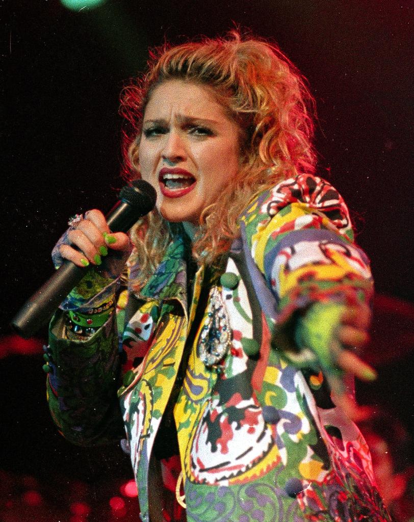 Madonna performing in Seattle in 1985