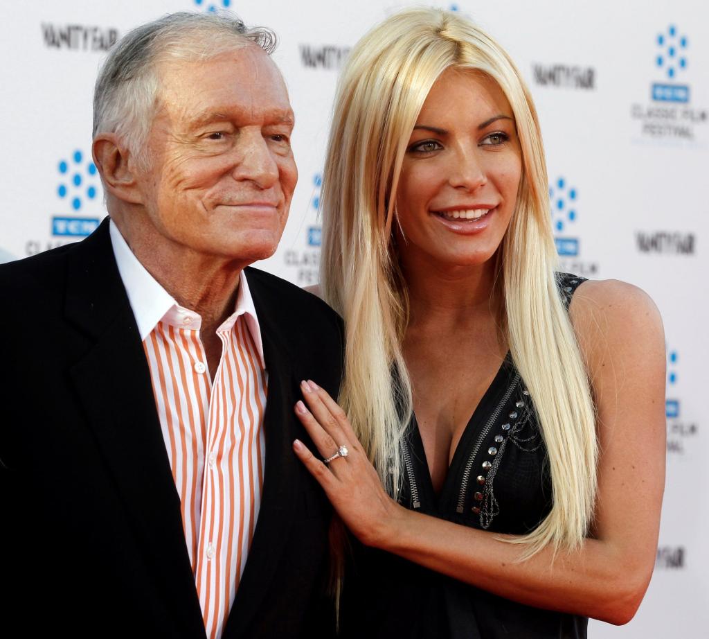 Hugh Hefner and his fiancee, Crystal Harris, at the opening night gala of the 2011 TCM Classic Film Festival in Hollywood