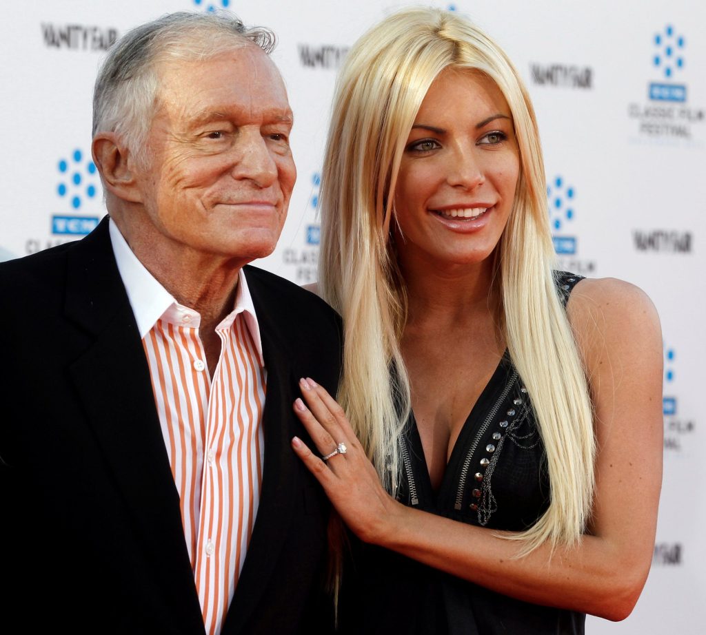 Hugh Hefner and his fiancee, Crystal Harris, at the opening night gala of the 2011 TCM Classic Film Festival in Hollywood