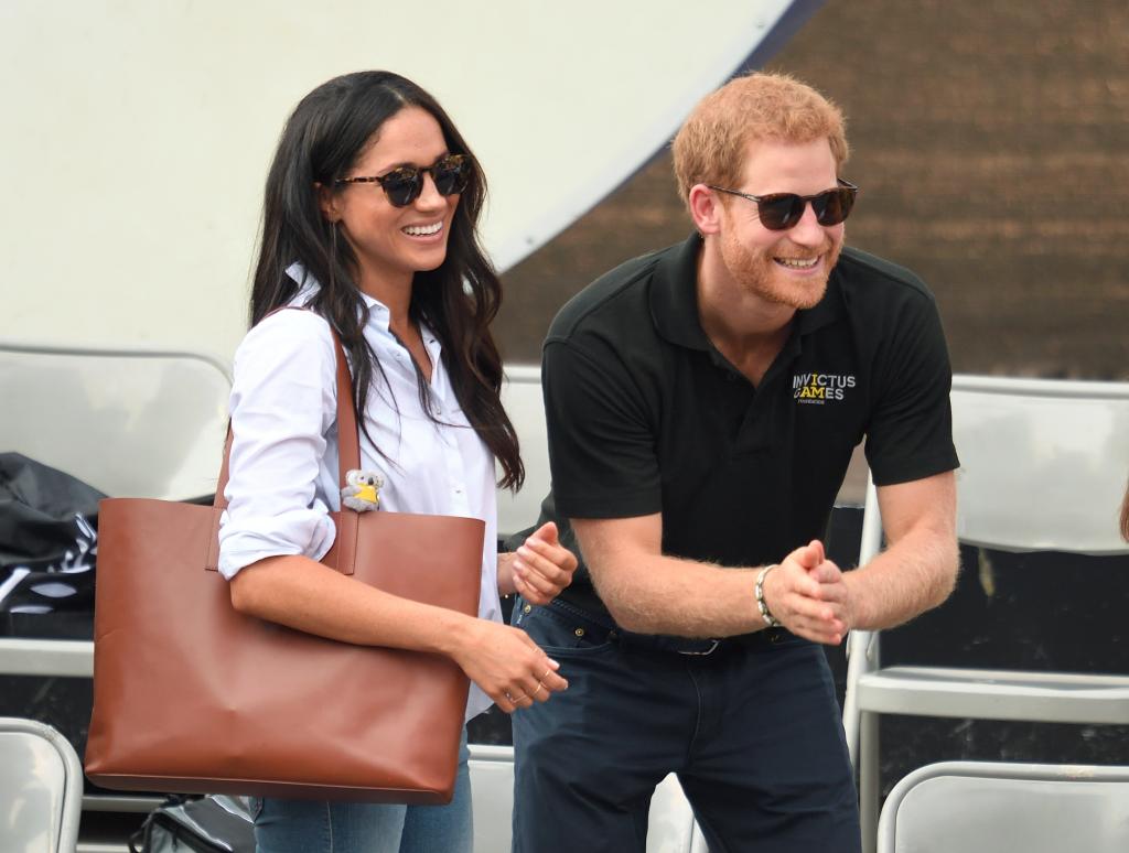 Meghan Markle and Prince Harry attending the Wheelchair Tennis event at the Invictus Games Toronto 2017