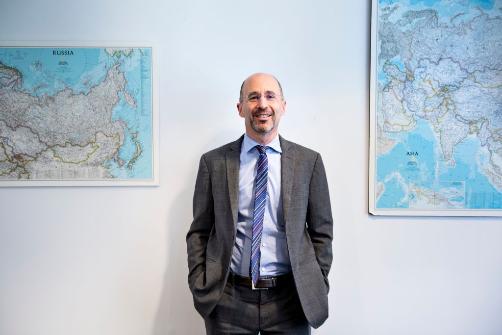 Rob Malley, former US negotiator during the Iran nuclear program negotiations and current CEO at the International Crisis Group, poses in his office May 7, 2018 in Washington, DC.