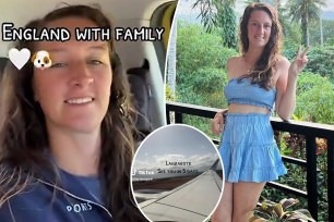 Llarissa Pye, 29, revealed her unfortunate travel mistake when flying 1,700 miles from the Canary Islands to England for her dad's upcoming wedding.