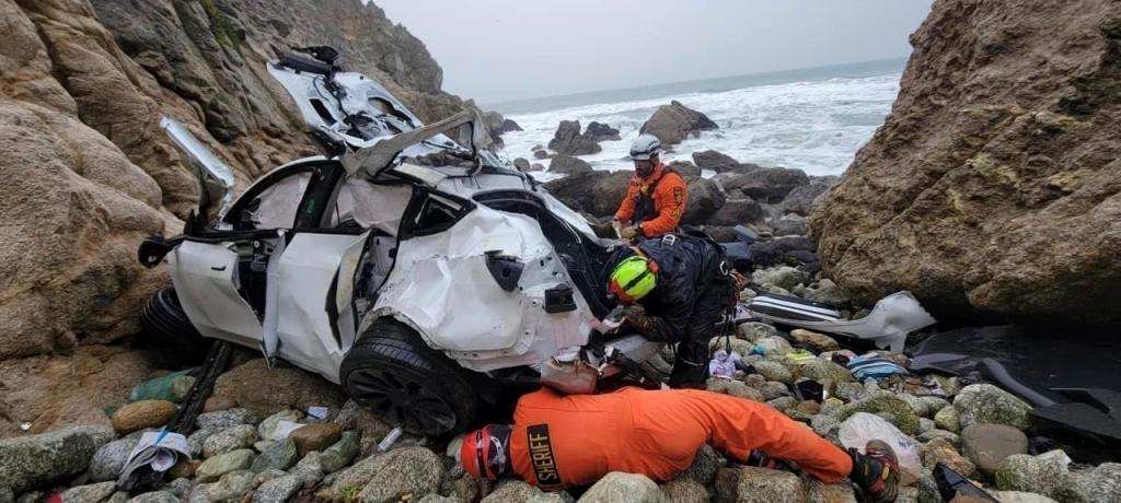 Patel was accused of driving his Tesla Model Y off the 250-foot cliff off “Devil’s Slide” on Highway 1 and landing on the shore of the Pacific Ocean in Jan. 2023.