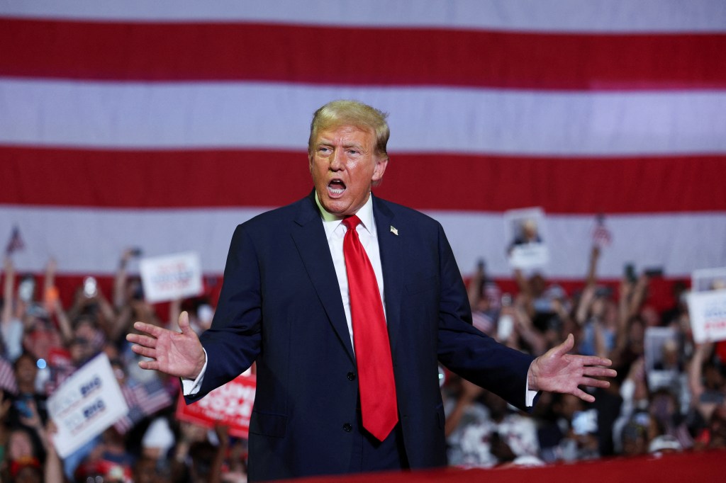 Donald Trump attends a campaign event in Philadelphia, Pennsylvania on June 22, 2024