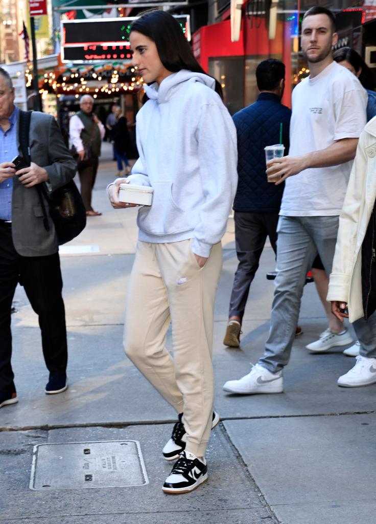 Cailin Clark walking out of "Good Morning America."