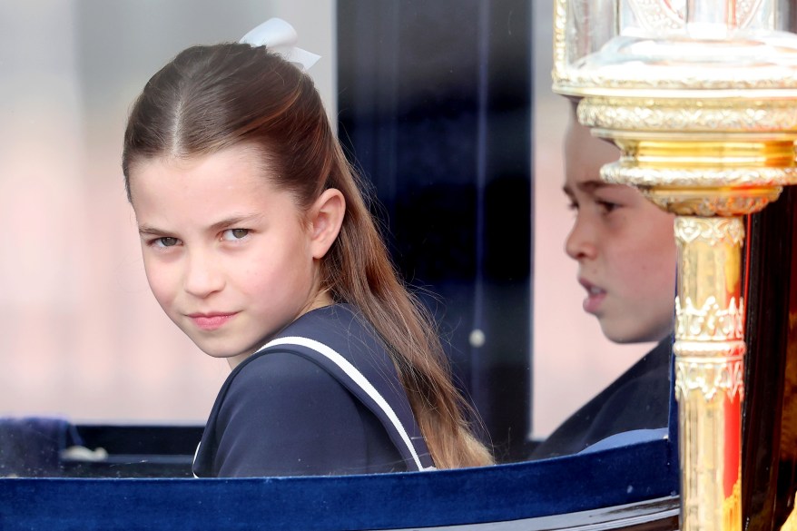 Princess Charlotte of Wales and Prince George of Wales.