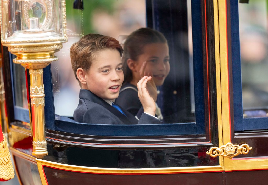 The second in line to the throne waved to crowds who were lined along the route. 