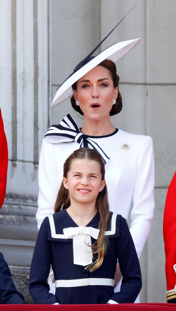 Kate Middleton with her daughter Princess Charlotte at Trooping the Colour