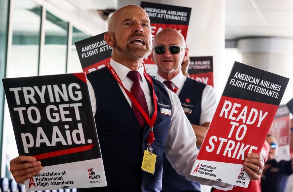 The airline's flight attendants, however, cannot walk off the job until the National Mediation Board (NMB) grants them permission.