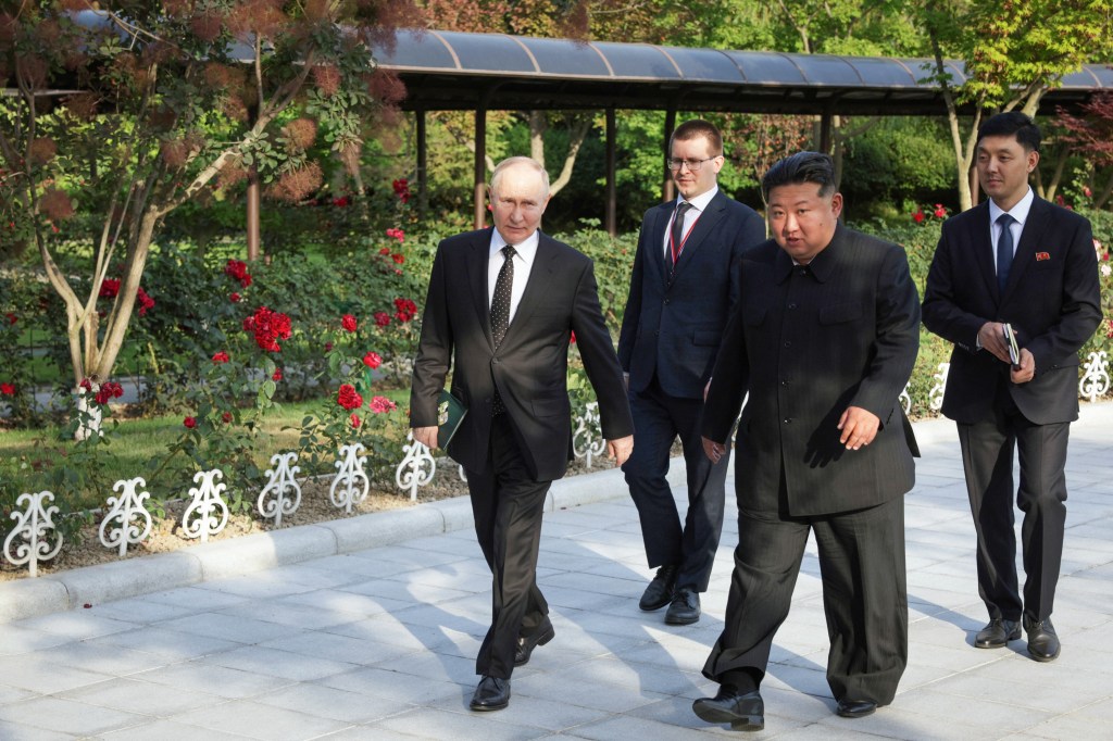 Putin and Kim signed a mutual defense pact Wednesday, agreeing to defend each other in the event of attack