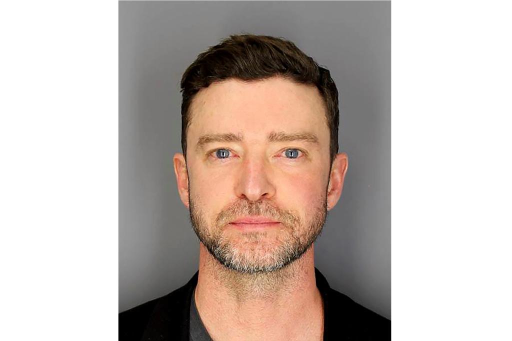 This photo provided by the Sag Harbor New York Police Department on Tuesday, June 18, 2024, shows Justin Timberlake