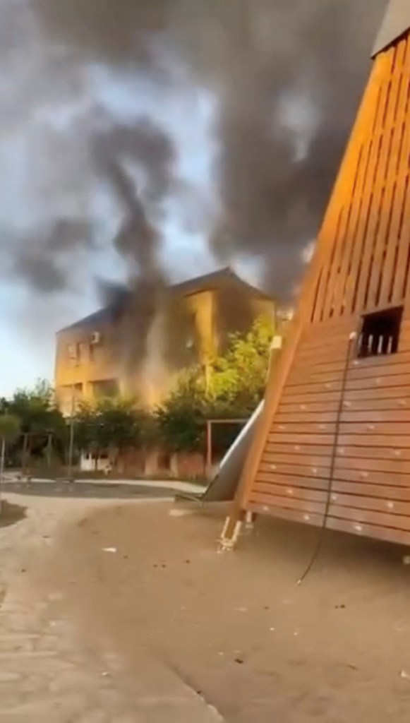 A synagogue in Derbent, Russia, was set ablaze in a suspect terrorist attack on the country.