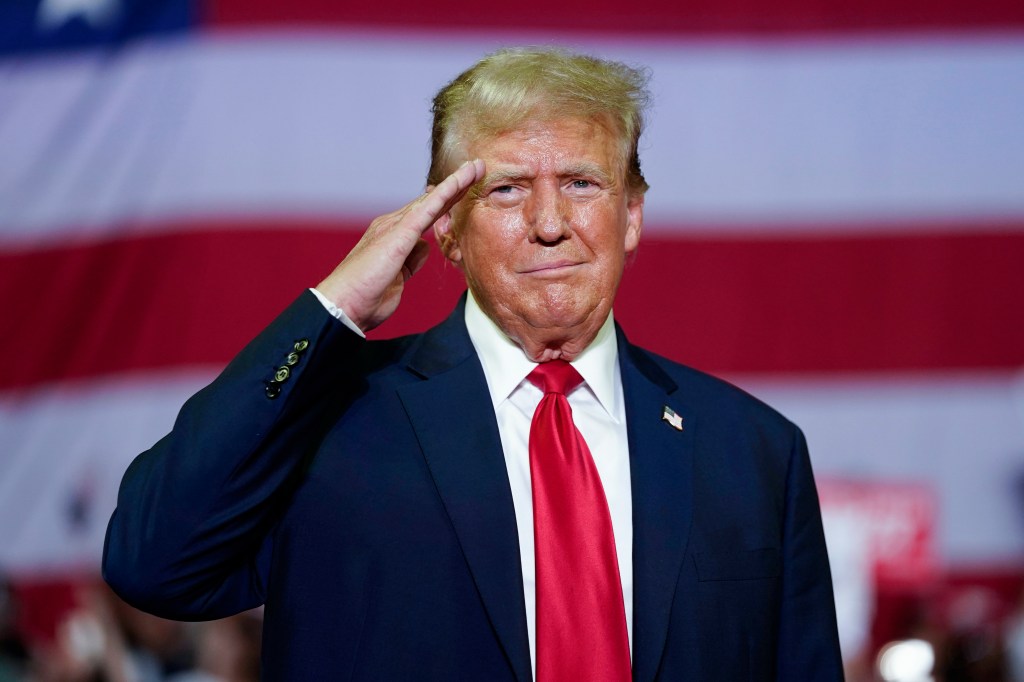 Donald Trump speaks at a campaign rally, June 22, 2024, at Temple University in Philadelphia.