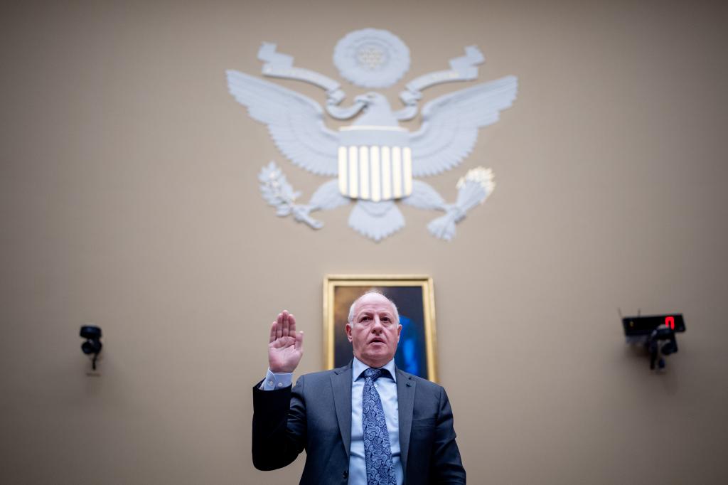 EcoHealth Alliance President Dr. Peter Daszak is sworn in during a House Select Subcommittee hearing on the Coronavirus Pandemic on Capitol Hill on May 1, 2024 in Washington, DC.