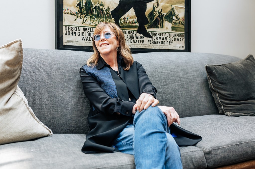 Jane Rosenthal, the Tribeca Film Festival representative, sitting on a couch in Manhattan, photographed on May 22, 2024.