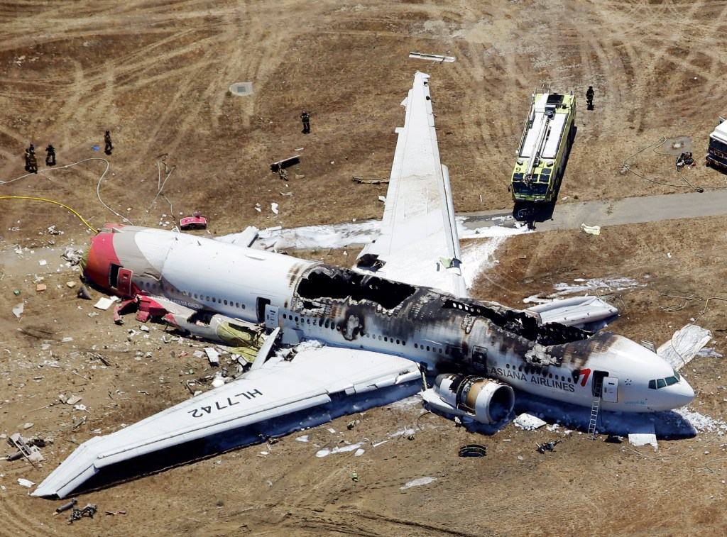 The wreckage of Asiana Flight 214.