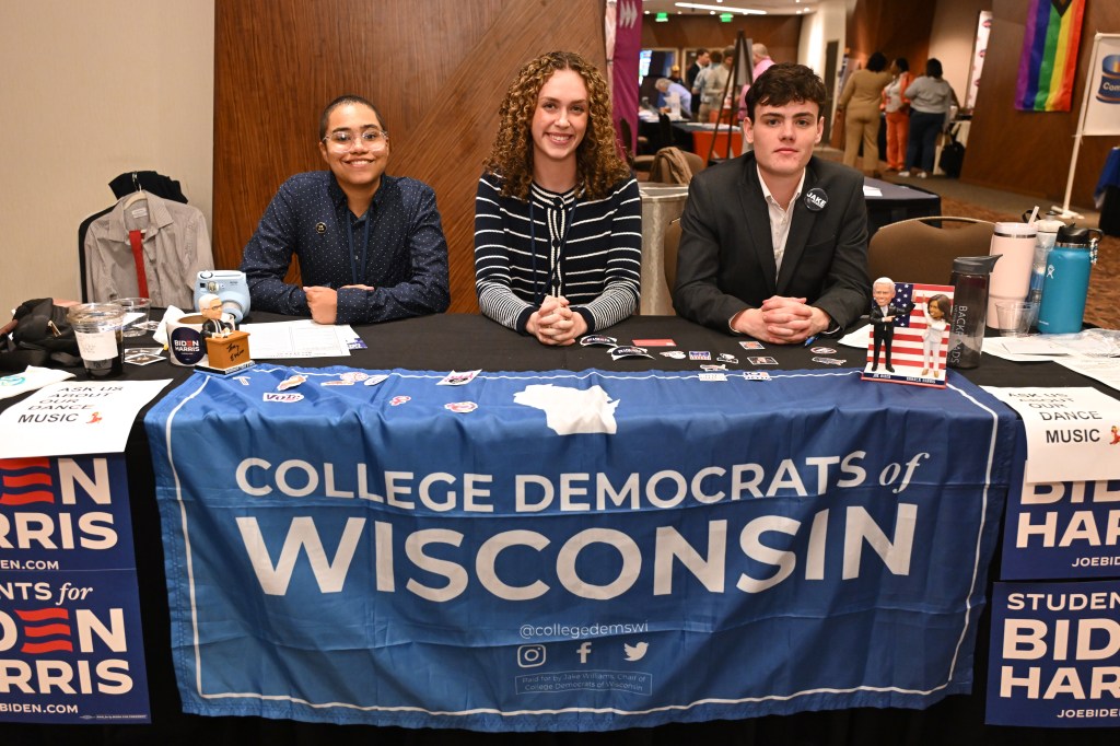 Guests attend the WisDems 2024 State Convention on June 08, 2024 in Milwaukee, Wisconsin.