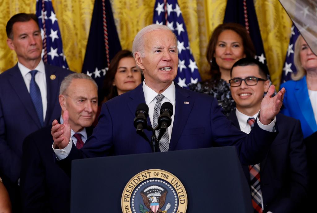 Biden speaks at an event on June 18, 2024.