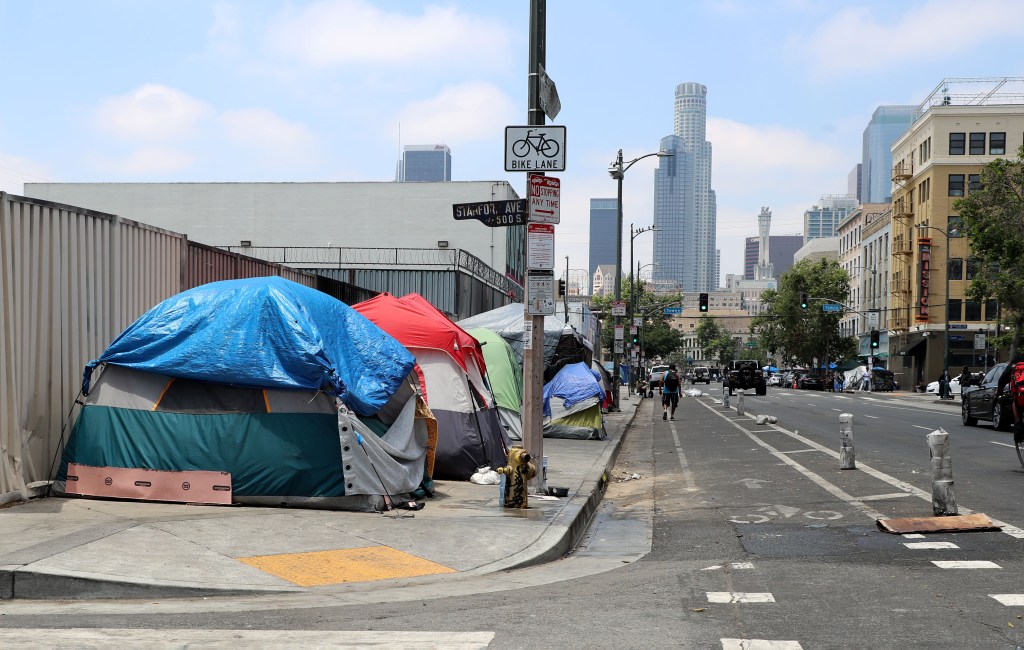 Homeless people in LA