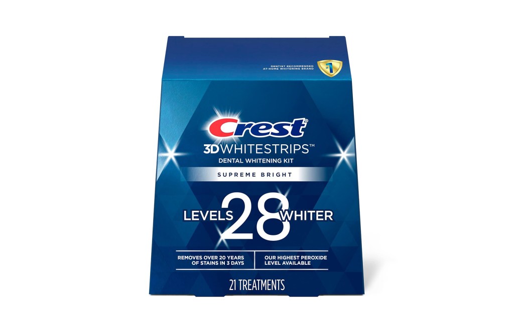 Crest 3D Whitestrips, Supreme Flexfit, Teeth Whitening Strip Kit, 42 Strips