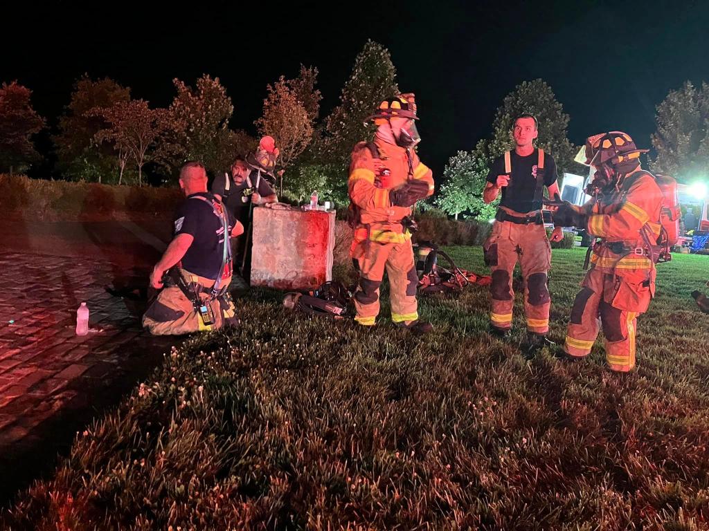 Firefighters at Carrie Underwood's house in Tennessee