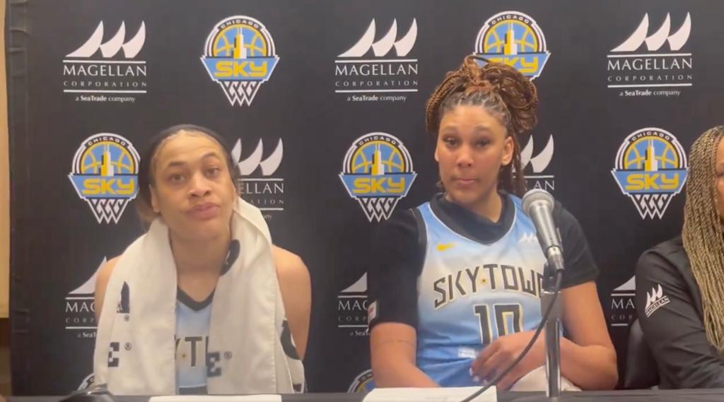 Chennedy Carter refused to answer questions about Caitlin Clark after Saturday's game.