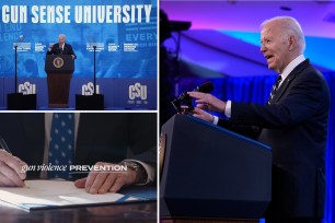 Joe Biden standing at a podium