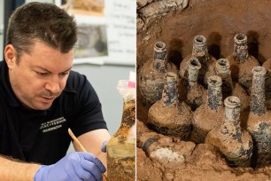 Archaeologists at George Washington's Mount Vernon have discovered dozens of glass jars