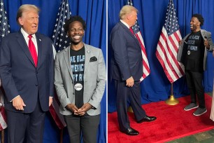 Former President Trump attended a roundtable discussion at a church in Detroit on Saturday afternoon in an effort to reach out to Black voters.