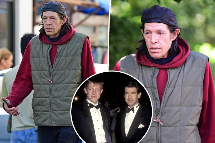Pierce Brosnan’s son Christopher makes rare public outing nearly 20 years after actor ‘cut him off’ over addiction