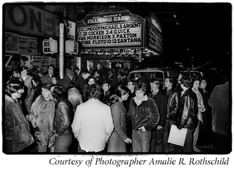 People line up to see a show at the Fillmore. 