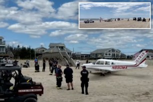 A plane had a hard landing Monday on Fire Island.