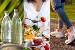 Women's weight loss coach Jenna Rizzo says her 2-2-2 method involves drinking two big bottles of water, eating two servings each of fruits and vegetables, and taking two walks every day.