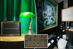 Collage of the new "Ladies Room" exhibit