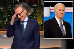 Bill Maher and Joe Biden dressed in suits and ties