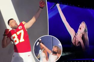 Taylor Swift borrows boyfriend Travis Kelce’s signature dance move during Eras Tour show in Dublin