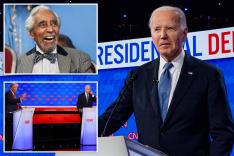 Joe Biden, Charles B. Rangel, and Donald Trump in suits and ties