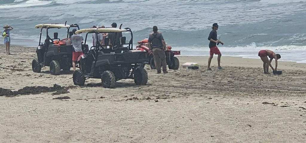 Two teenage children and their parents were swept out by a rip current while swimming, according to the Martin County Sheriff's Office.