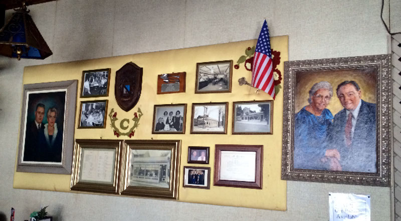 The original liquor license dated from 1933 — the same year that Prohibition ended — still hangs on the wall at the restaurant. 