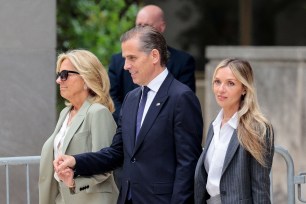 Hunter Biden, his wife Melissa Cohen Biden, and U.S. first lady Jill Biden leave the federal court after the jury finds him guilty on all three counts in his trial on criminal gun charges, in Wilmington, Delaware, U.S., June 11, 2024.
