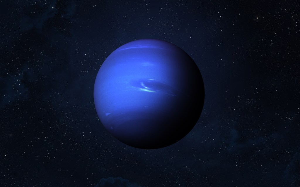 View of planet Neptune from space. Space, nebula and planet Neptune. This image elements furnished by NASA.