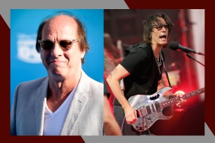 Adrian Belew (L) and Steve Vai are touring together as part of BEAT this year.