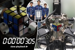 A new robot set a record in solving a Rubik's Cube.