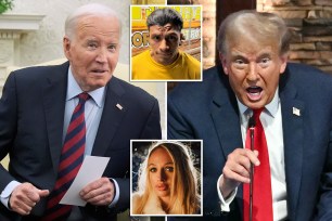 Joe Biden, Donald Trump, Rachel Morin, Morin's alleged killer