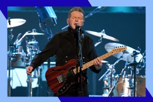 Eagles singer Don Henley gives his all onstage.
