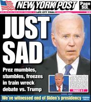 June 28, 2024 New York Post Front Cover