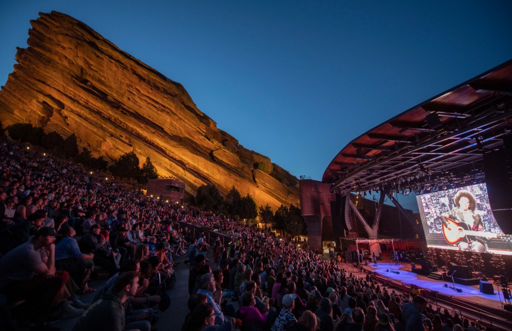 A dozen employees at the Red Rocks Amphitheater watched a massive UFO light up the Colorado sky this month.