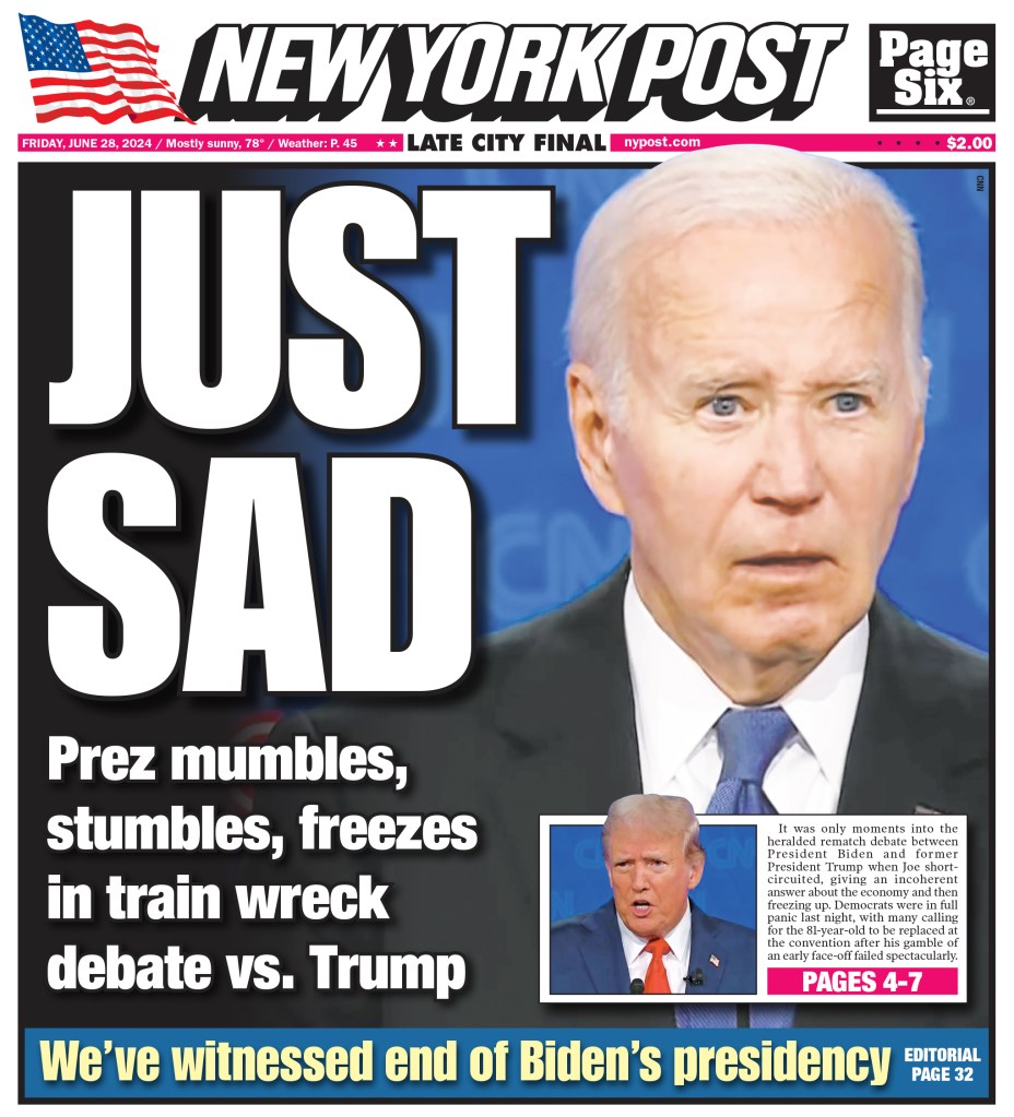 NY Post cover Joe Biden