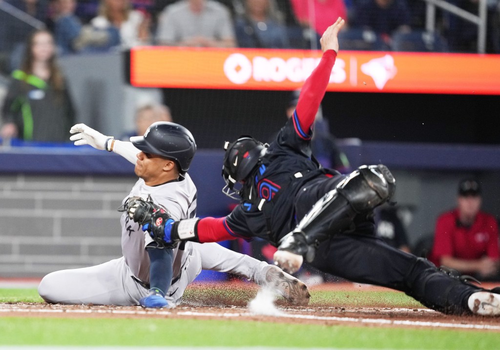 Juan Soto suffered a right hand injury when he slammed it sliding into home plate in Friday’s win over the Blue Jays.